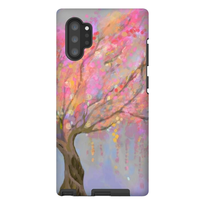 Galaxy Note 10 plus StrongFit Pink Sakura tree by Josie