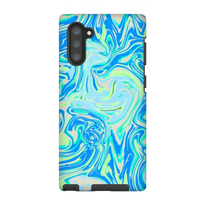 Galaxy Note 10 StrongFit Blue whirlpool by Josie
