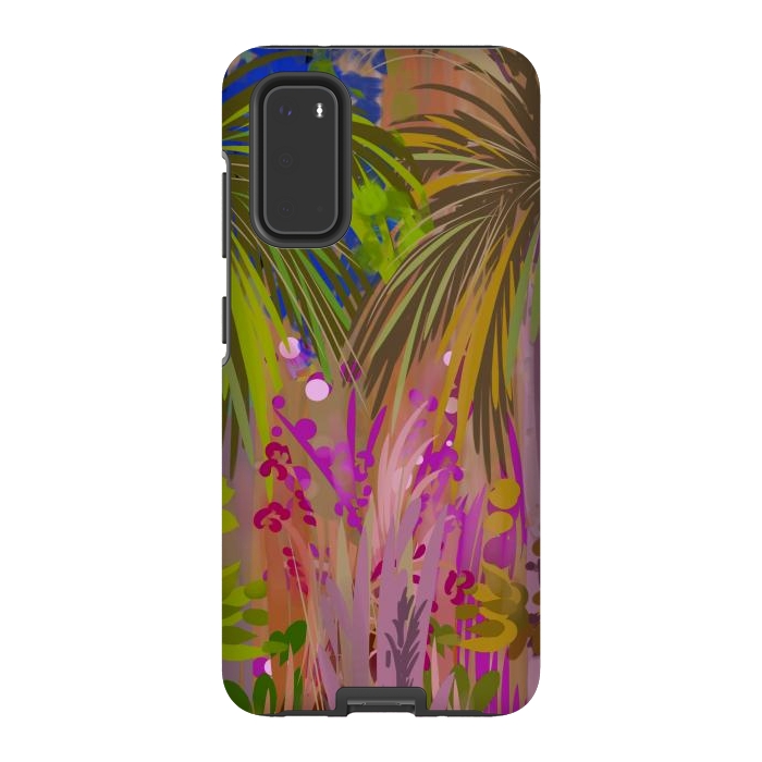 Galaxy S20 StrongFit Pink palms by Josie