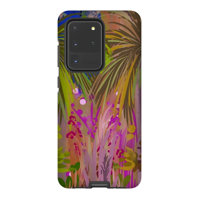 Galaxy S20 Ultra StrongFit Pink palms by Josie