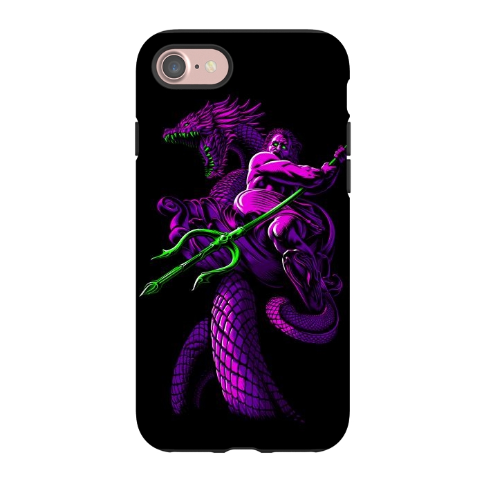 iPhone 7 StrongFit Poseidon with Trident and Dragon by Alberto