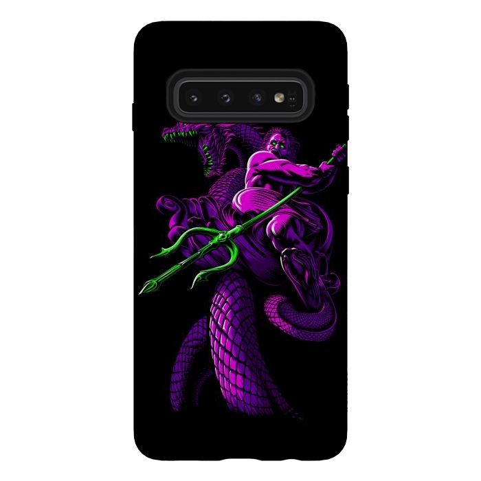 Galaxy S10 StrongFit Poseidon with Trident and Dragon by Alberto