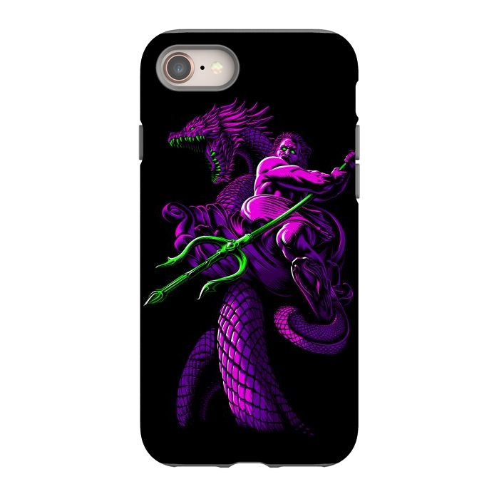 iPhone SE StrongFit Poseidon with Trident and Dragon by Alberto