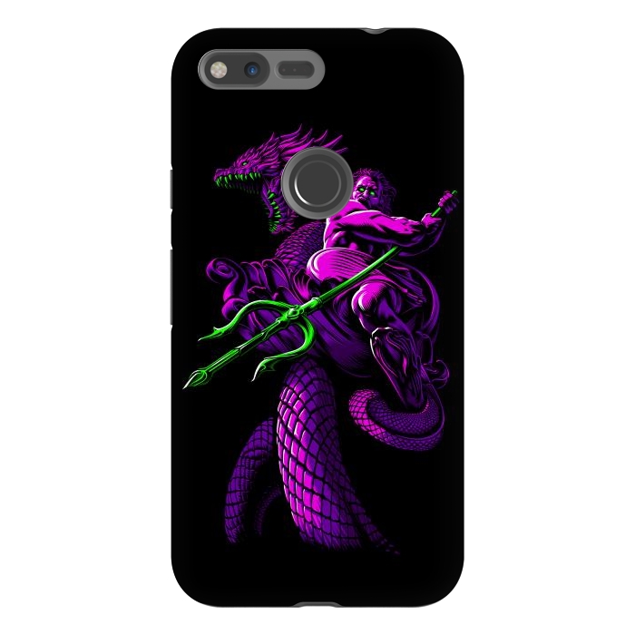 Pixel XL StrongFit Poseidon with Trident and Dragon by Alberto