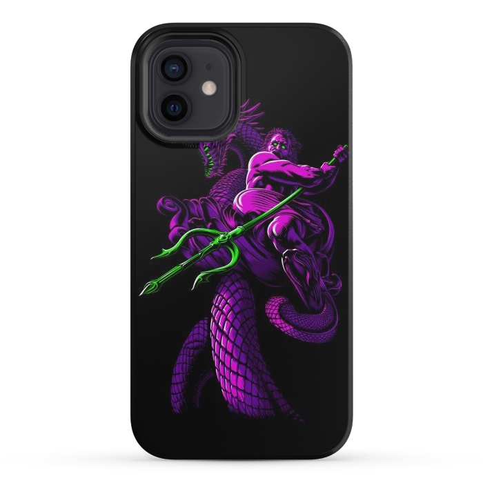 iPhone 12 mini StrongFit Poseidon with Trident and Dragon by Alberto