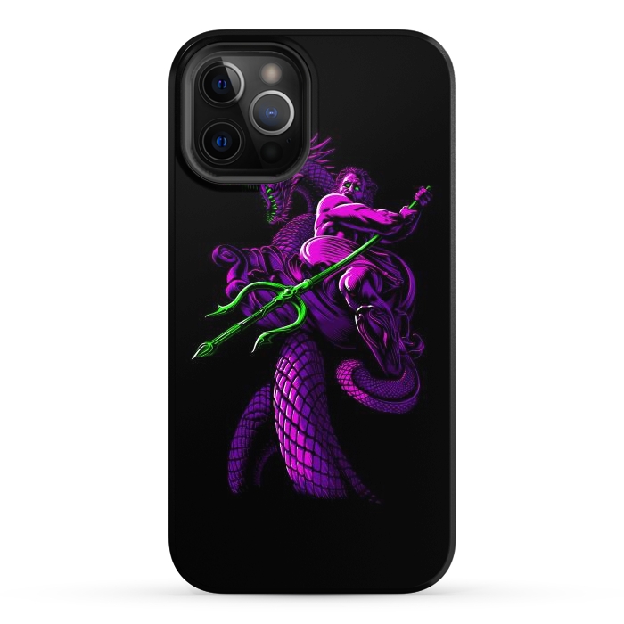 iPhone 12 Pro Max StrongFit Poseidon with Trident and Dragon by Alberto
