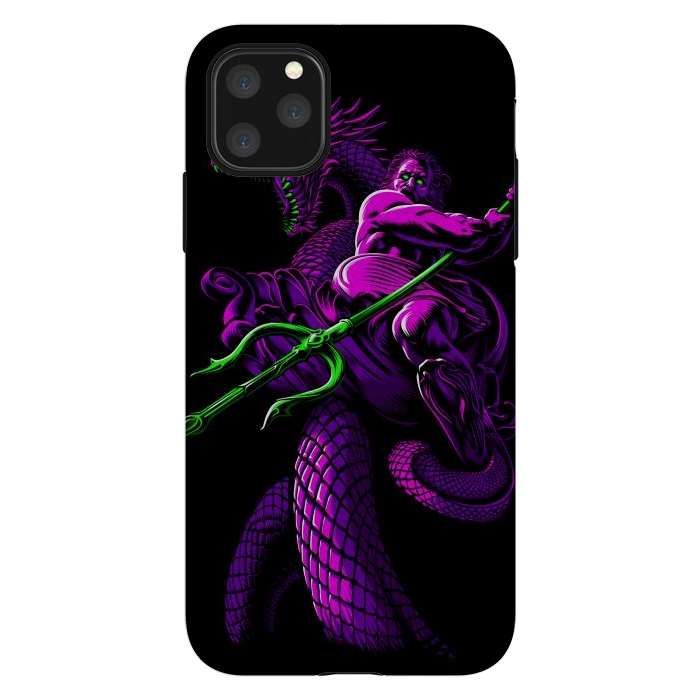 iPhone 11 Pro Max StrongFit Poseidon with Trident and Dragon by Alberto