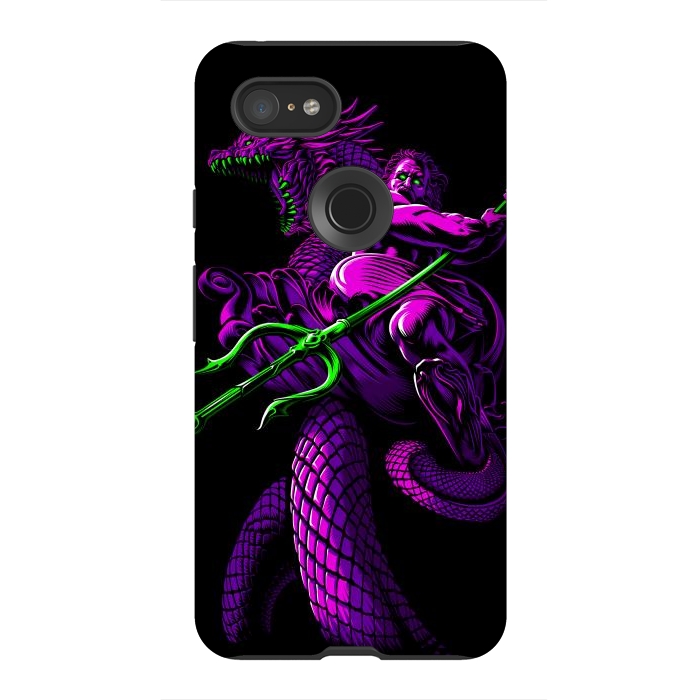 Pixel 3XL StrongFit Poseidon with Trident and Dragon by Alberto