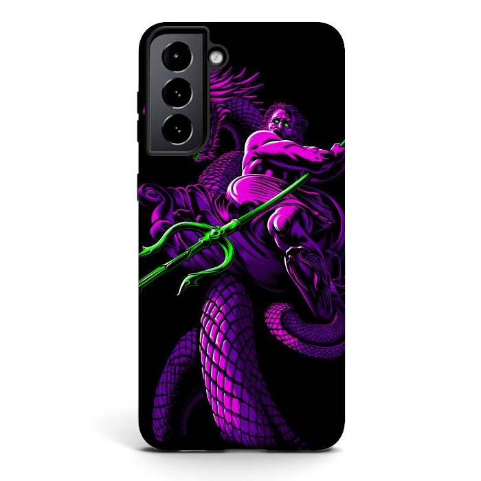 Galaxy S21 StrongFit Poseidon with Trident and Dragon by Alberto