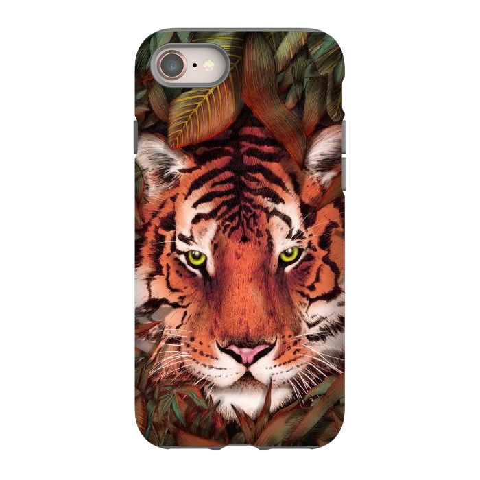 iPhone 8 StrongFit Jungle Tiger Majesty Colour Version by ECMazur 