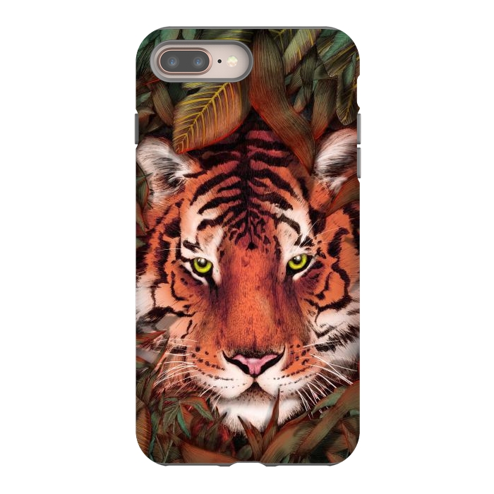 iPhone 8 plus StrongFit Jungle Tiger Majesty Colour Version by ECMazur 