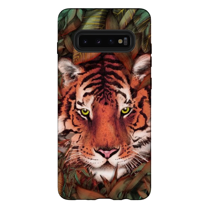 Galaxy S10 plus StrongFit Jungle Tiger Majesty Colour Version by ECMazur 