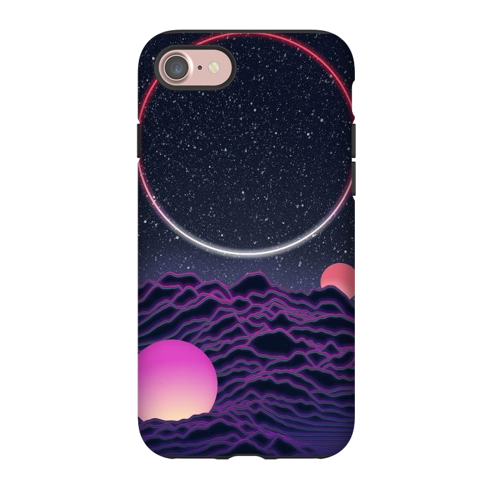 iPhone 7 StrongFit Neon Moonscape by amini54