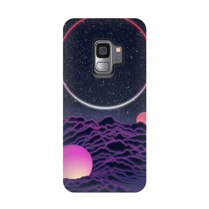Galaxy S9 StrongFit Neon Moonscape by amini54