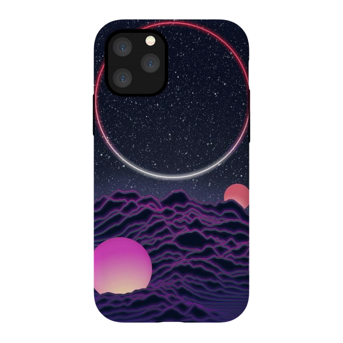 iPhone 11 Pro StrongFit Neon Moonscape by amini54