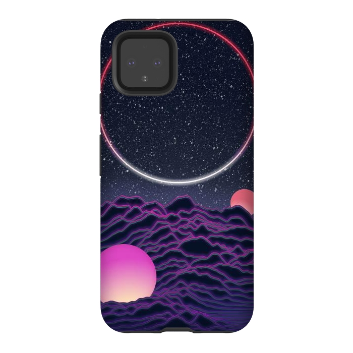 Pixel 4 StrongFit Neon Moonscape by amini54