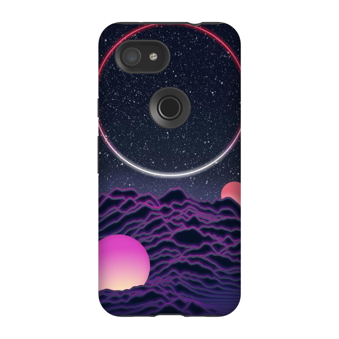 Pixel 3A StrongFit Neon Moonscape by amini54
