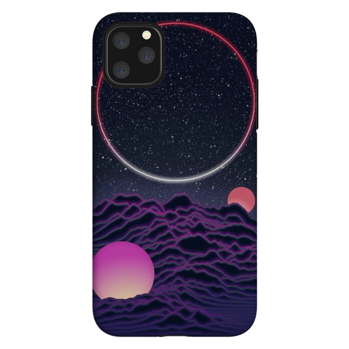 iPhone 11 Pro Max StrongFit Neon Moonscape by amini54
