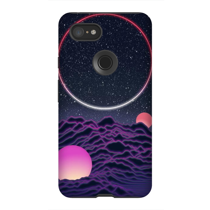 Pixel 3XL StrongFit Neon Moonscape by amini54