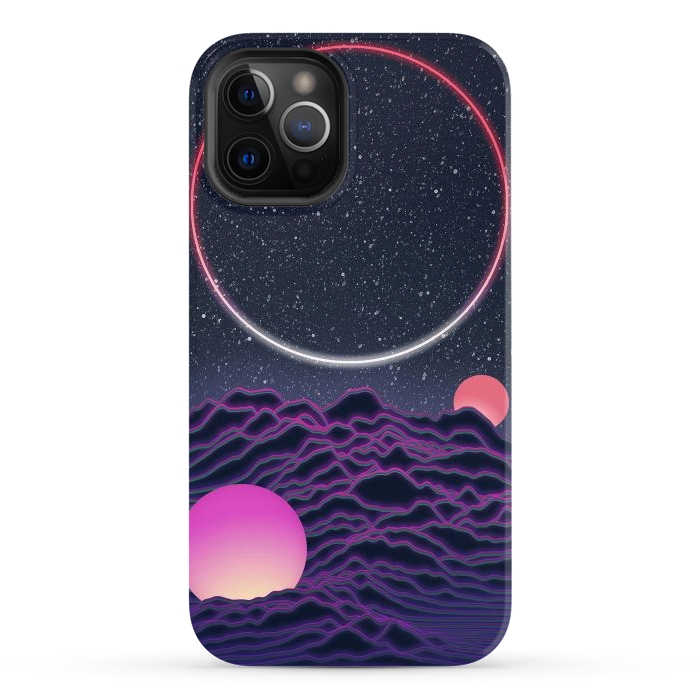 iPhone 12 Pro Max StrongFit Neon Moonscape by amini54