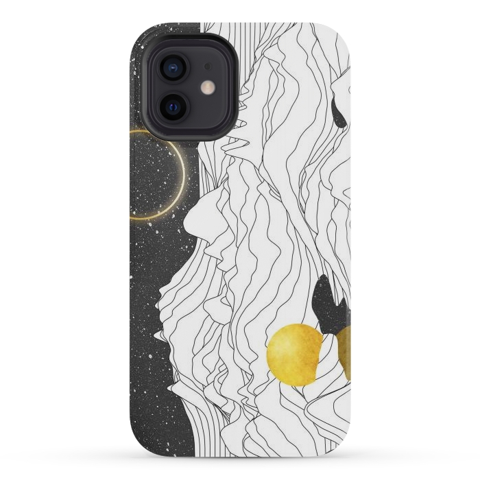 iPhone 12 mini StrongFit Mono Two Moons by amini54