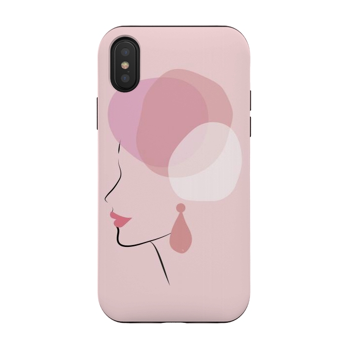 iPhone Xs / X StrongFit Pink Bubble Lady by Martina