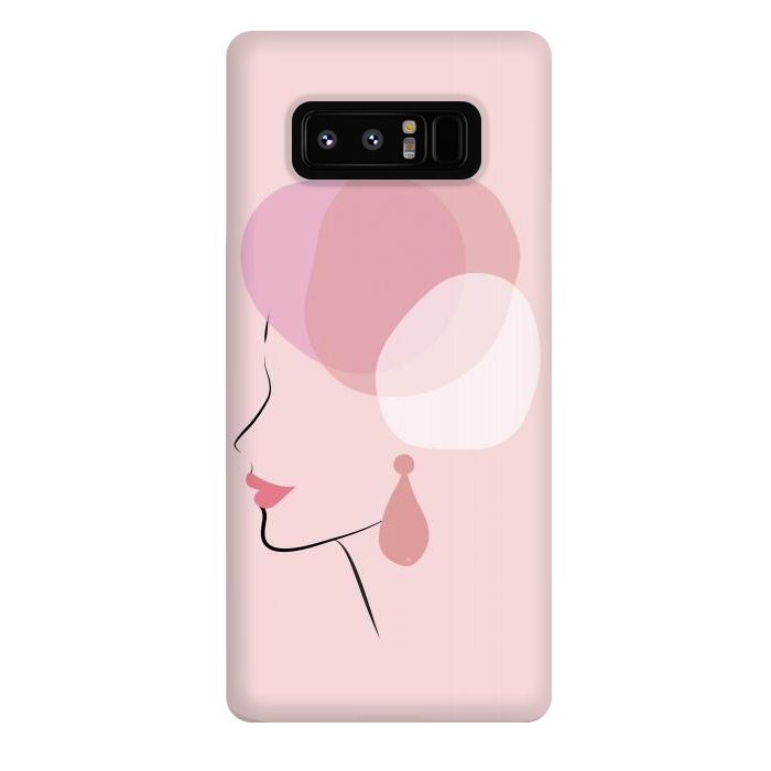 Galaxy Note 8 StrongFit Pink Bubble Lady by Martina