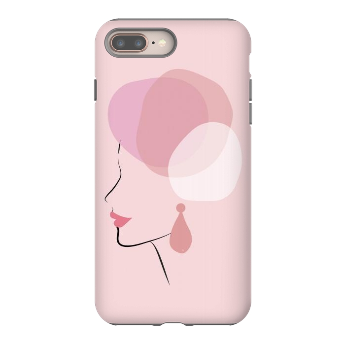 iPhone 8 plus StrongFit Pink Bubble Lady by Martina