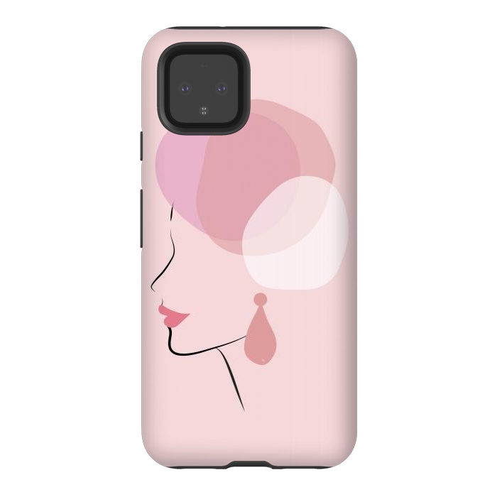 Pixel 4 StrongFit Pink Bubble Lady by Martina