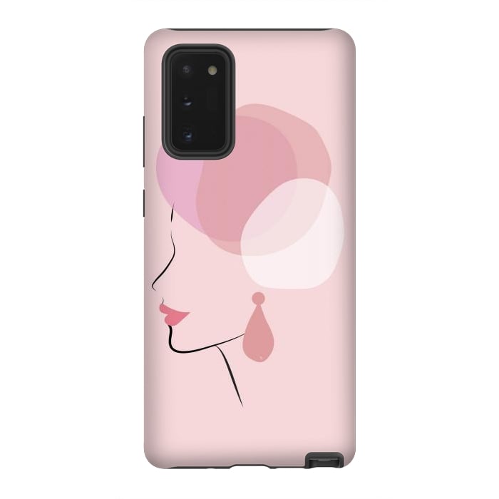 Galaxy Note 20 StrongFit Pink Bubble Lady by Martina