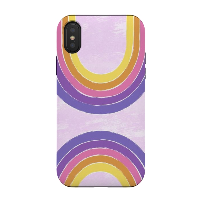 iPhone Xs / X StrongFit Double Rainbow by Martina