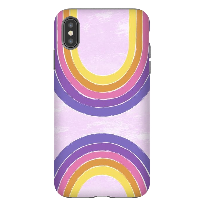 iPhone Xs Max StrongFit Double Rainbow by Martina