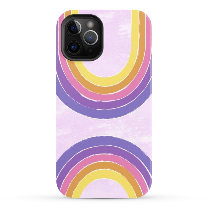 iPhone 12 Pro StrongFit Double Rainbow by Martina
