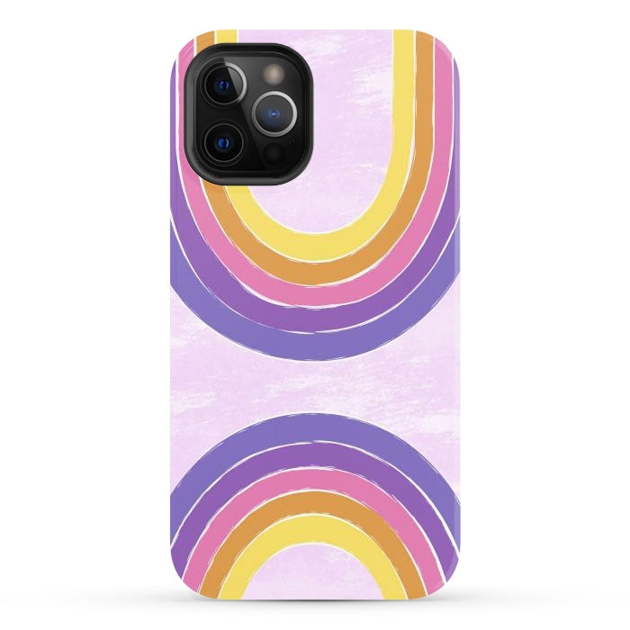 iPhone 12 Pro Max StrongFit Double Rainbow by Martina