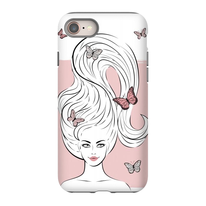 iPhone SE StrongFit Butterfly Hair Girl by Martina