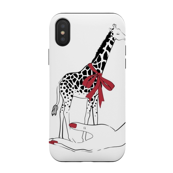 iPhone Xs / X StrongFit Holding Giraffe by Martina