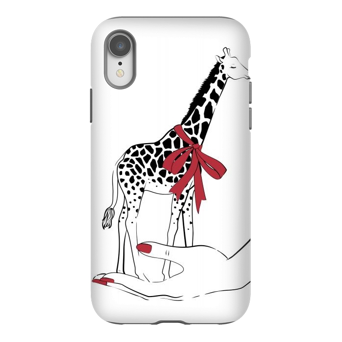 iPhone Xr StrongFit Holding Giraffe by Martina