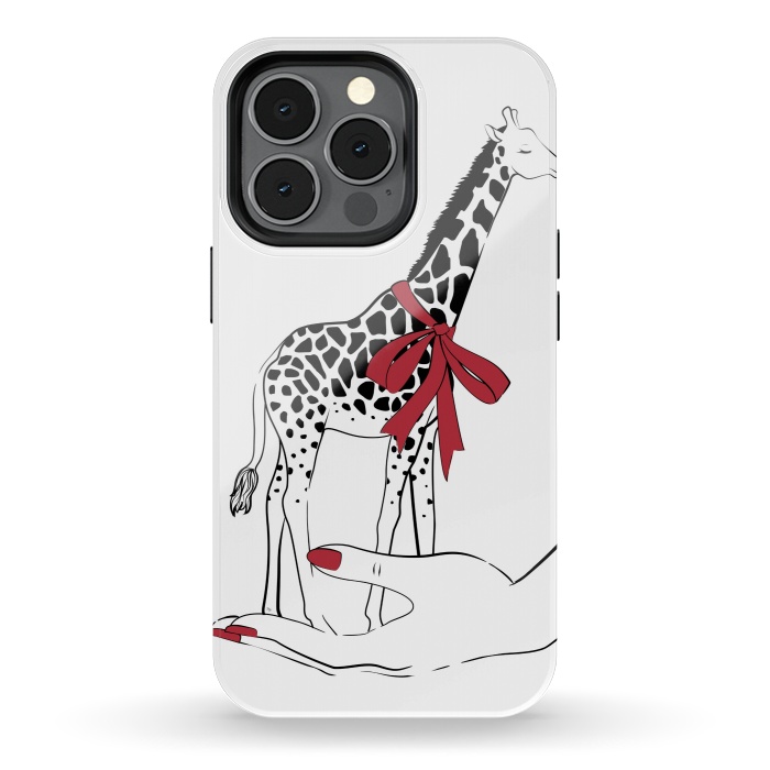 iPhone 13 pro StrongFit Holding Giraffe by Martina