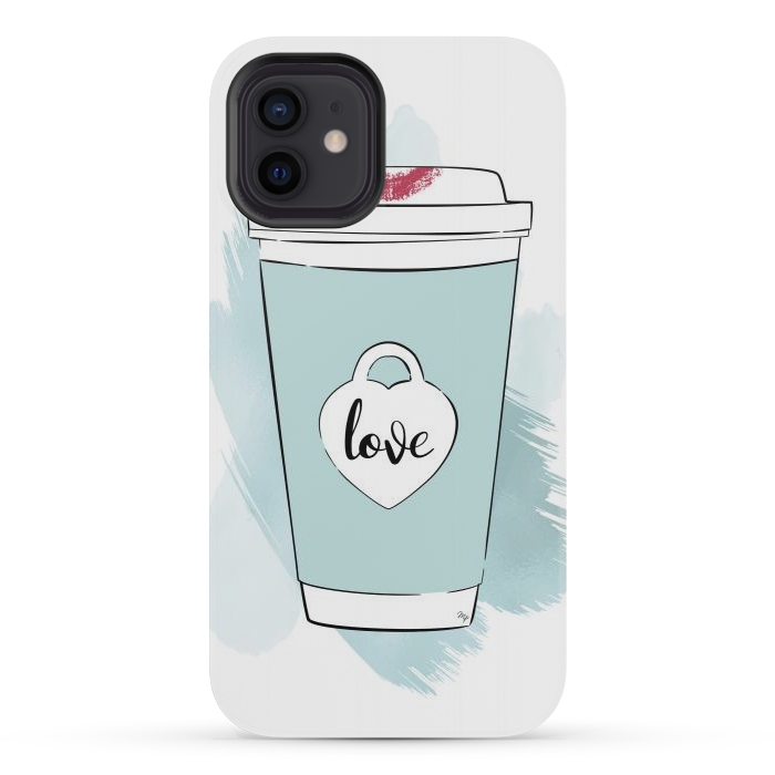 iPhone 12 mini StrongFit Love Coffee Cup by Martina