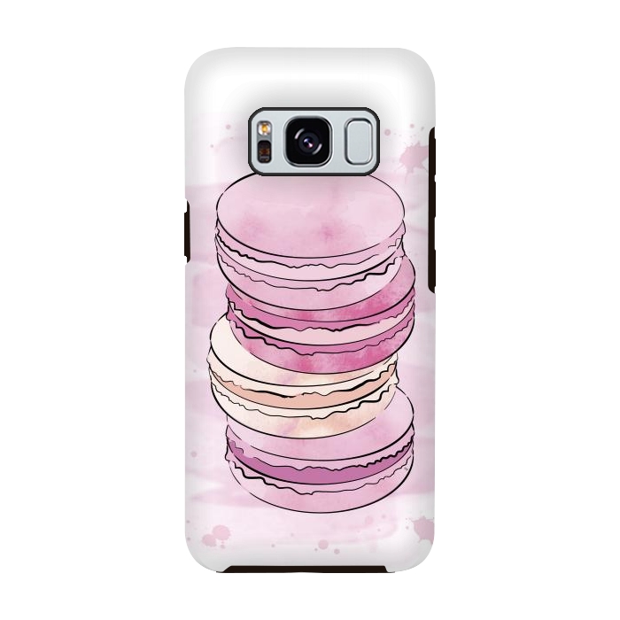 Galaxy S8 StrongFit Pink Macarons by Martina