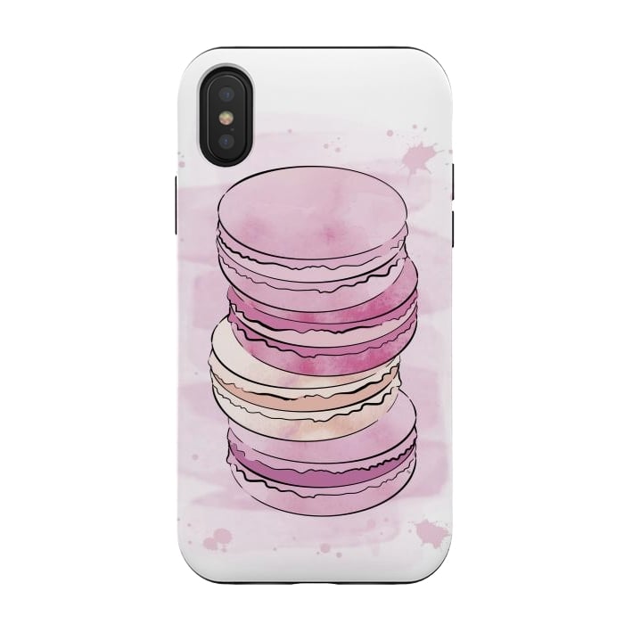 iPhone Xs / X StrongFit Pink Macarons by Martina