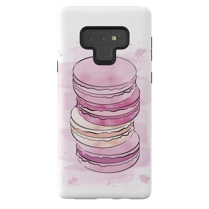 Galaxy Note 9 StrongFit Pink Macarons by Martina