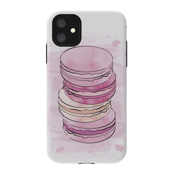 iPhone 11 StrongFit Pink Macarons by Martina