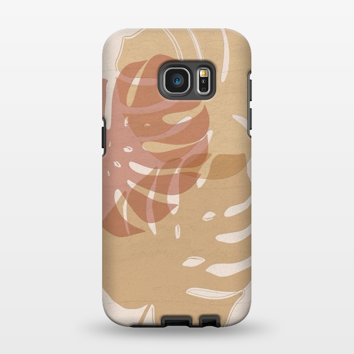 Galaxy S7 EDGE StrongFit Earthy leaves by Martina