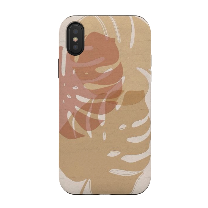iPhone Xs / X StrongFit Earthy leaves by Martina