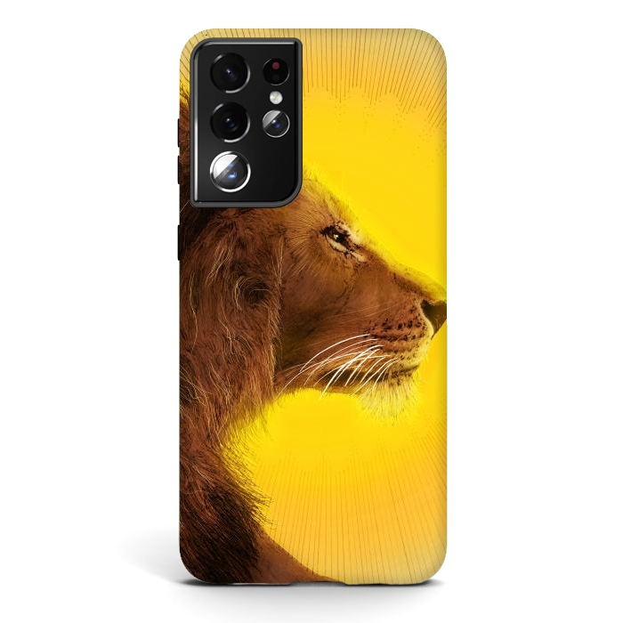 Galaxy S21 ultra StrongFit Lion and Sun by ECMazur 
