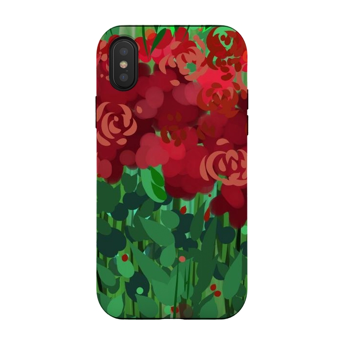 iPhone Xs / X StrongFit Reddom Roses by Josie