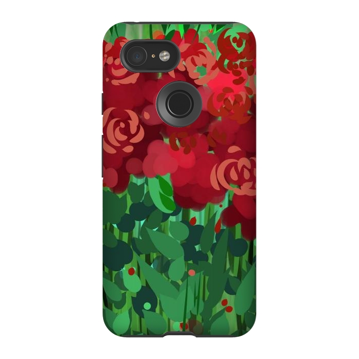 Pixel 3 StrongFit Reddom Roses by Josie
