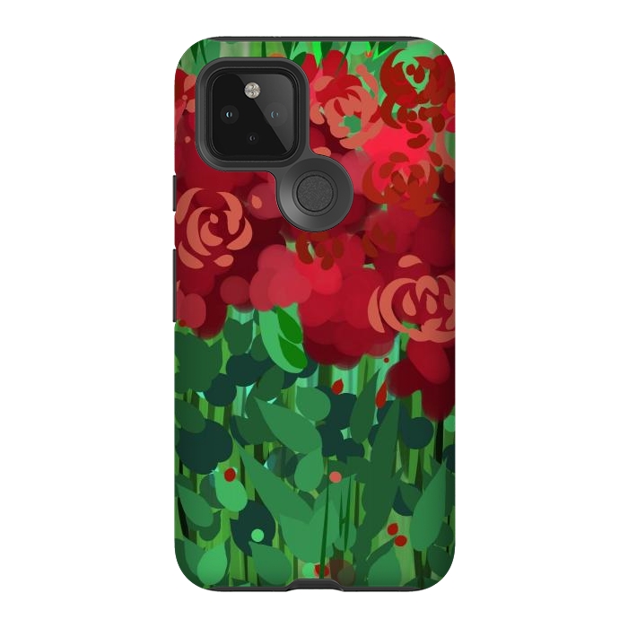 Pixel 5 StrongFit Reddom Roses by Josie