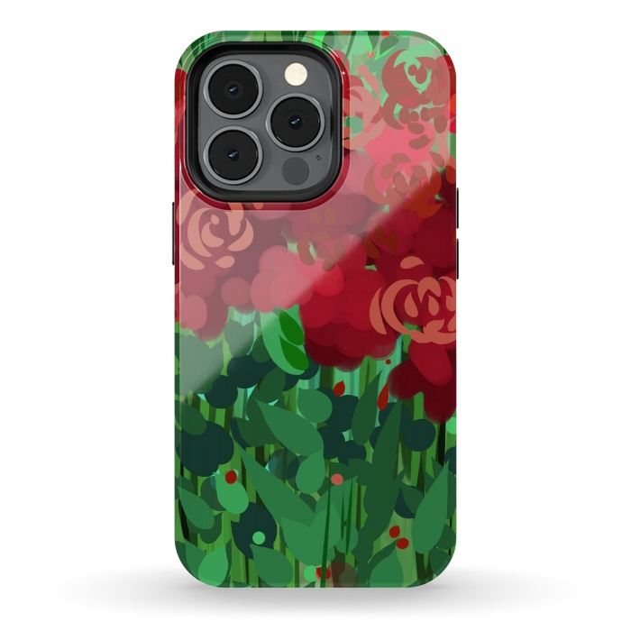 iPhone 13 pro StrongFit Reddom Roses by Josie